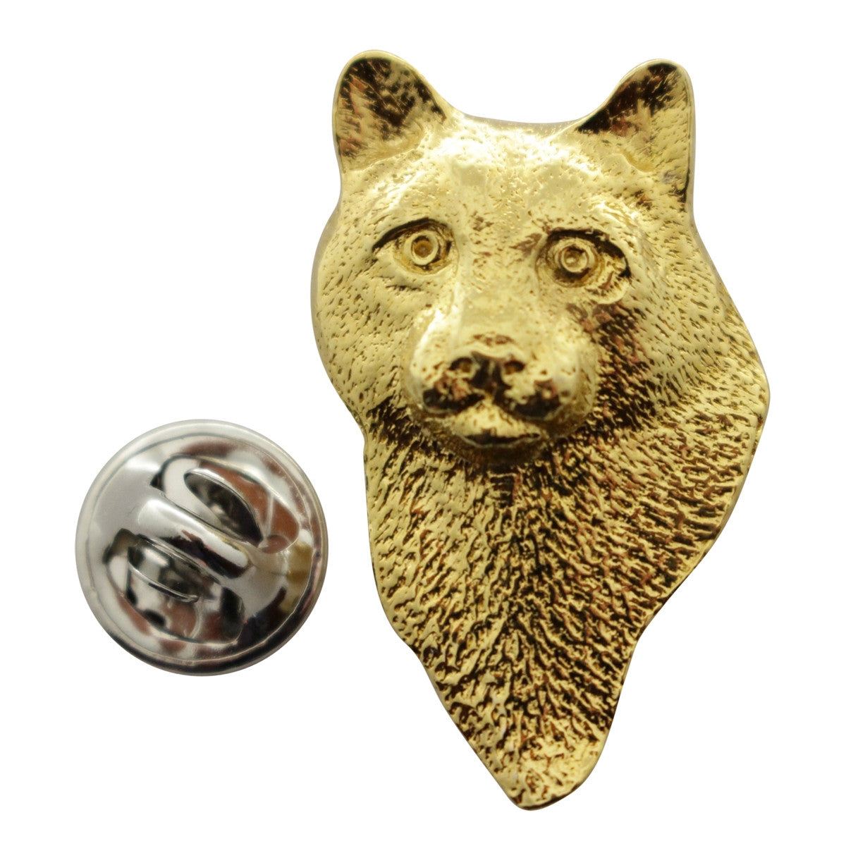 Cougar or Mountain Lion Head Pin ~ 24K Gold ~ Lapel Pin ~ Sarah's ...
